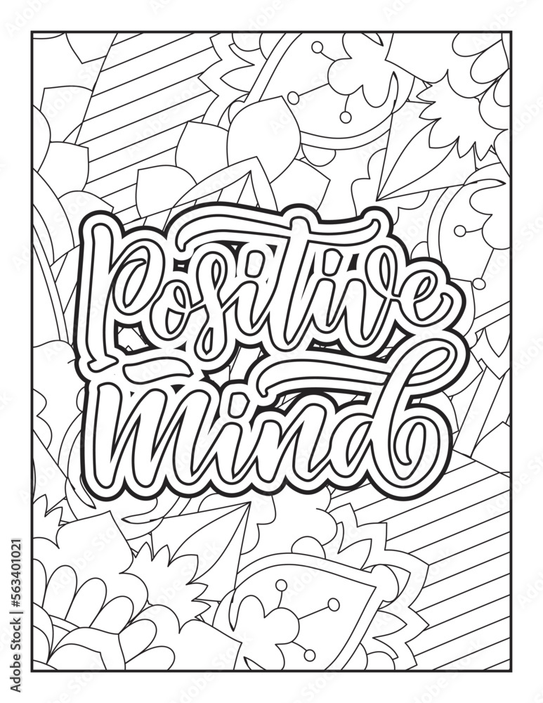 Fototapeta premium Quotes coloring page, Inspirational quotes, Quotes, positive quotes, Typography quotes
