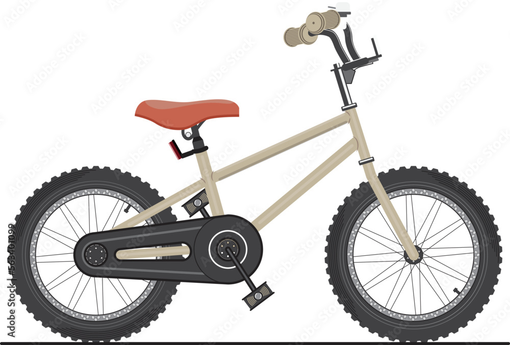 Fototapeta premium Kids bicycle isolated on white background