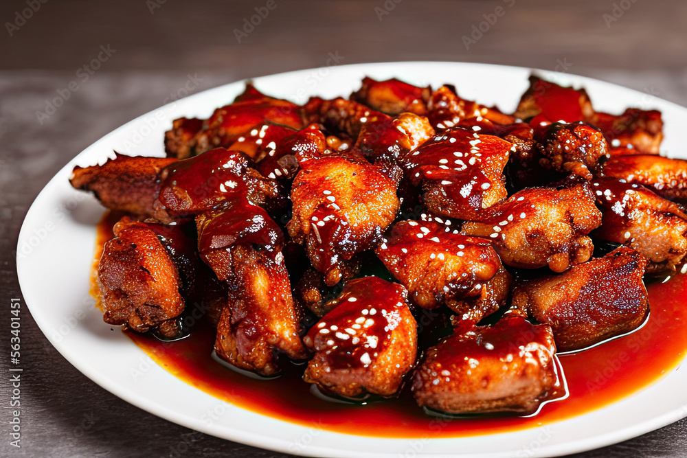 barbecue chicken wings with white sesame barbecue chicken wings with white sesame