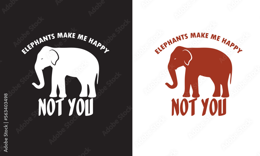 Elephant wildlife T-shirt design