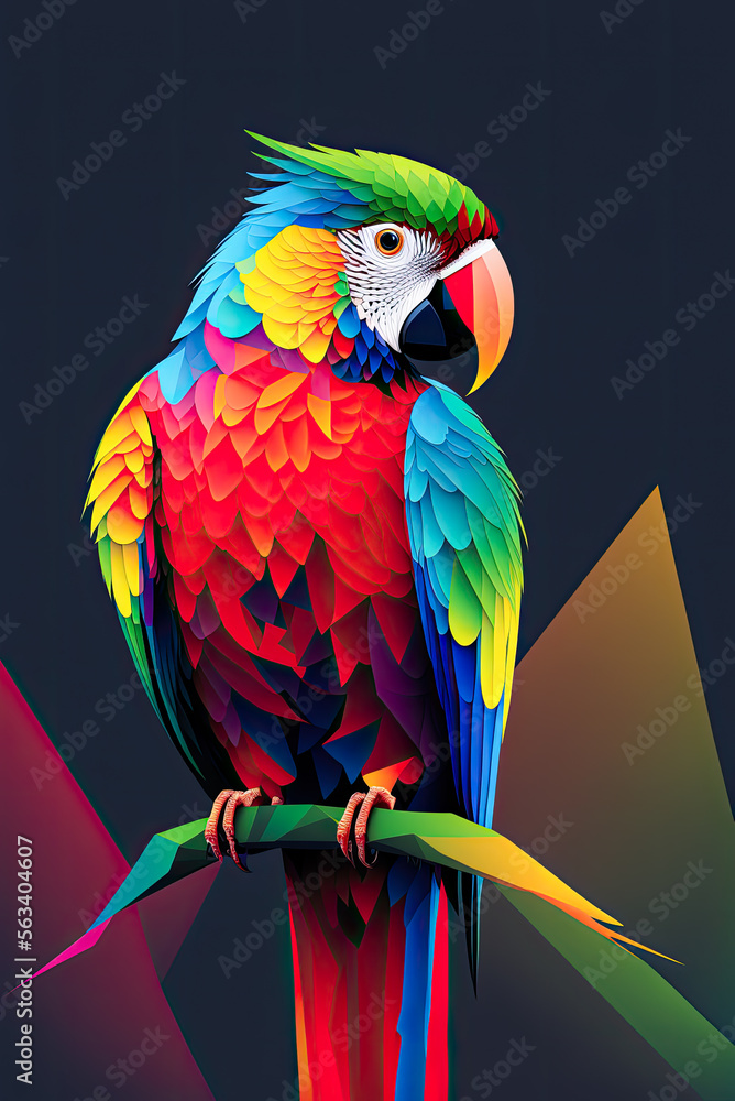 Obraz premium Parrot design, background, graphic. Generative AI