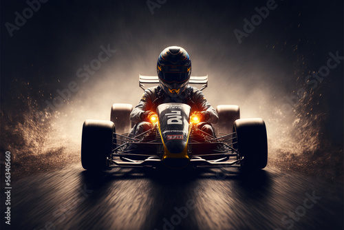 Go-Kart, Motorsports, Generative AI, Illustration Fototapet