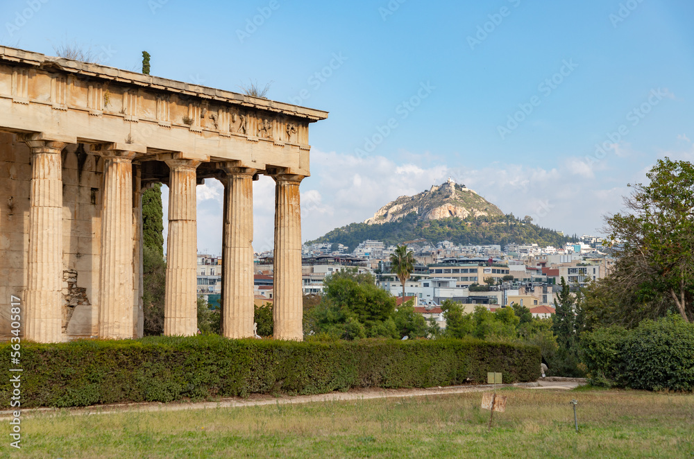 Temple of Hephaestus and Lycabettus Hill