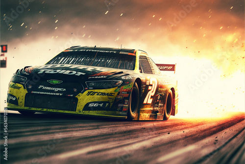 NASCAR, Motorsports, Generative AI, Illustration