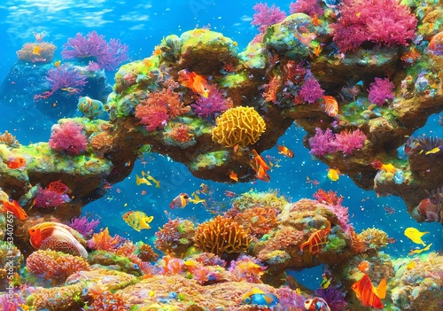 coral reef in sea © Wurzeldieb