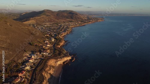 Aerial View of Avila Beach at Sunset, San Luis Obispo County