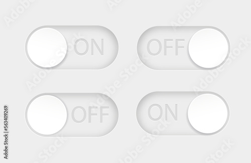 Free Download On and Off toggle switch buttons. Material design switch buttons set. Vector - GFXLoad