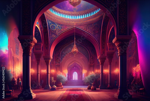 Wallpaper Mural Arabic restaurant in the mosque, Generative Ai Torontodigital.ca