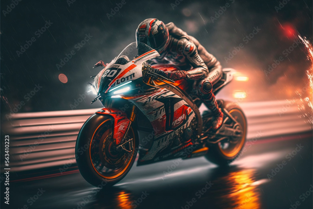 MotoGP, Motorsports, Generative AI, Illustration