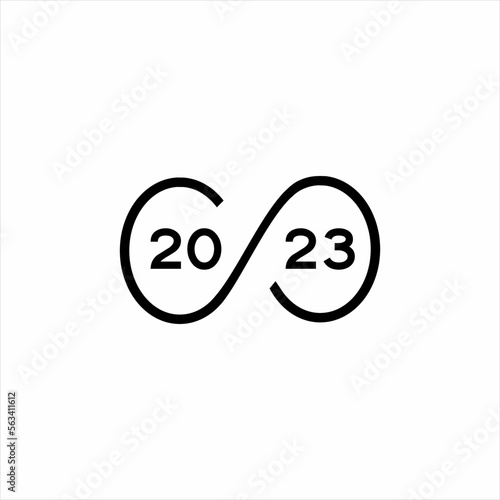 Infinity logo design and number 2023.