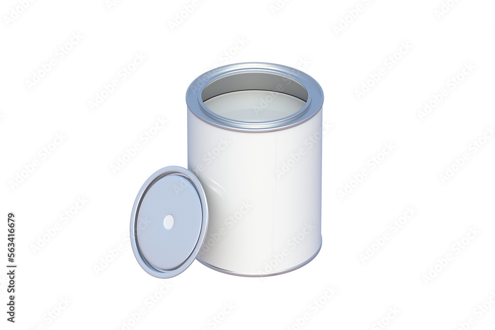 Paint can isolated on white background. 3d render Paint can isolated on white background. 3d render