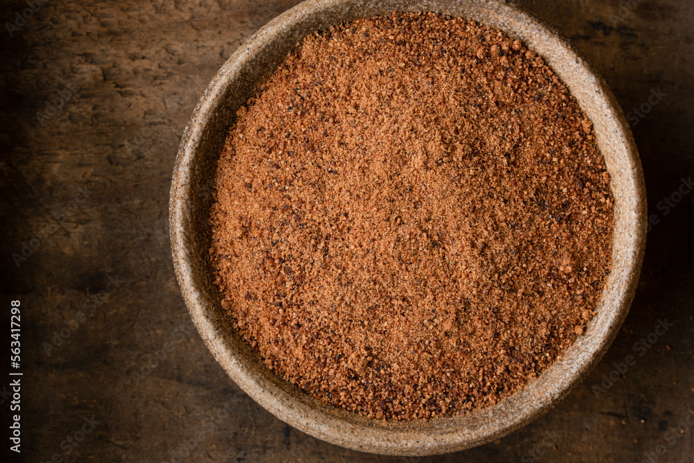 Ground Nutmeg in a Bowl Ground Nutmeg in a Bowl