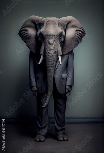 Elegant elephant in suit © Alfred