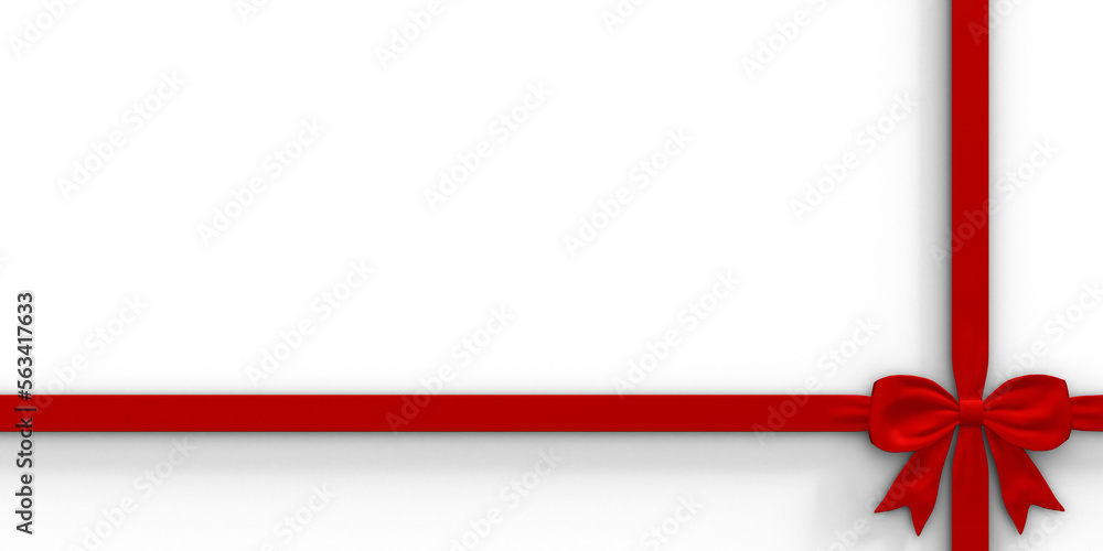red bow and ribbon frame isolated on transparent background 3d illustration red bow and ribbon frame isolated on transparent background 3d illustration