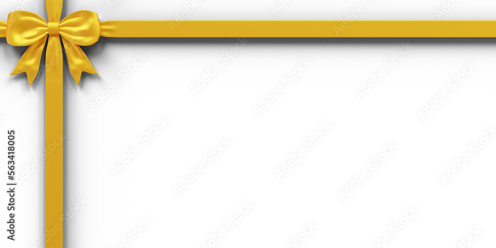 golden bow and ribbon frame isolated on transparent background golden bow and ribbon frame isolated on transparent background