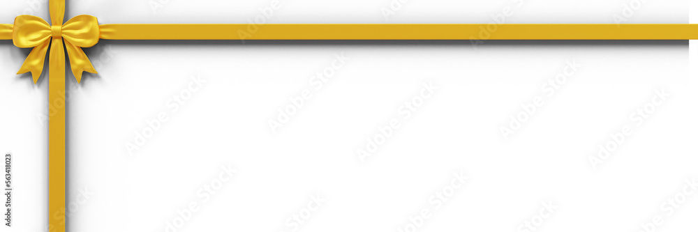 golden bow and ribbon frame isolated on transparent background golden bow and ribbon frame isolated on transparent background
