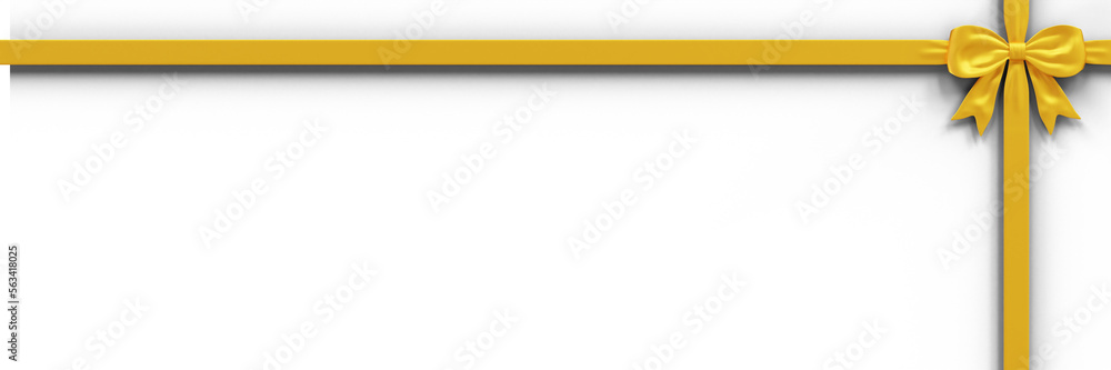 golden bow and ribbon frame isolated on transparent background golden bow and ribbon frame isolated on transparent background