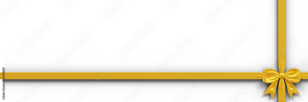 golden bow and ribbon frame isolated on transparent background golden bow and ribbon frame isolated on transparent background