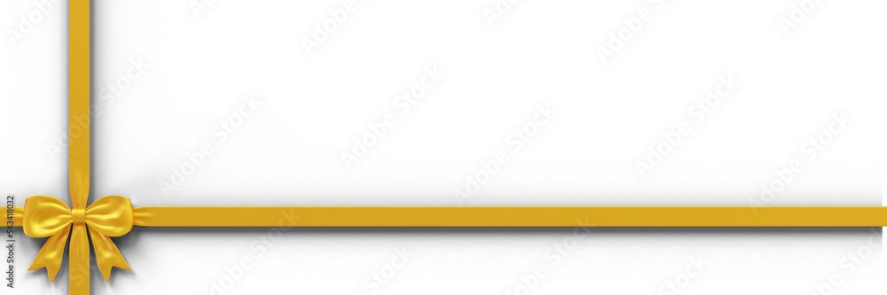 golden bow and ribbon frame isolated on transparent background 3d illustration golden bow and ribbon frame isolated on transparent background 3d illustration