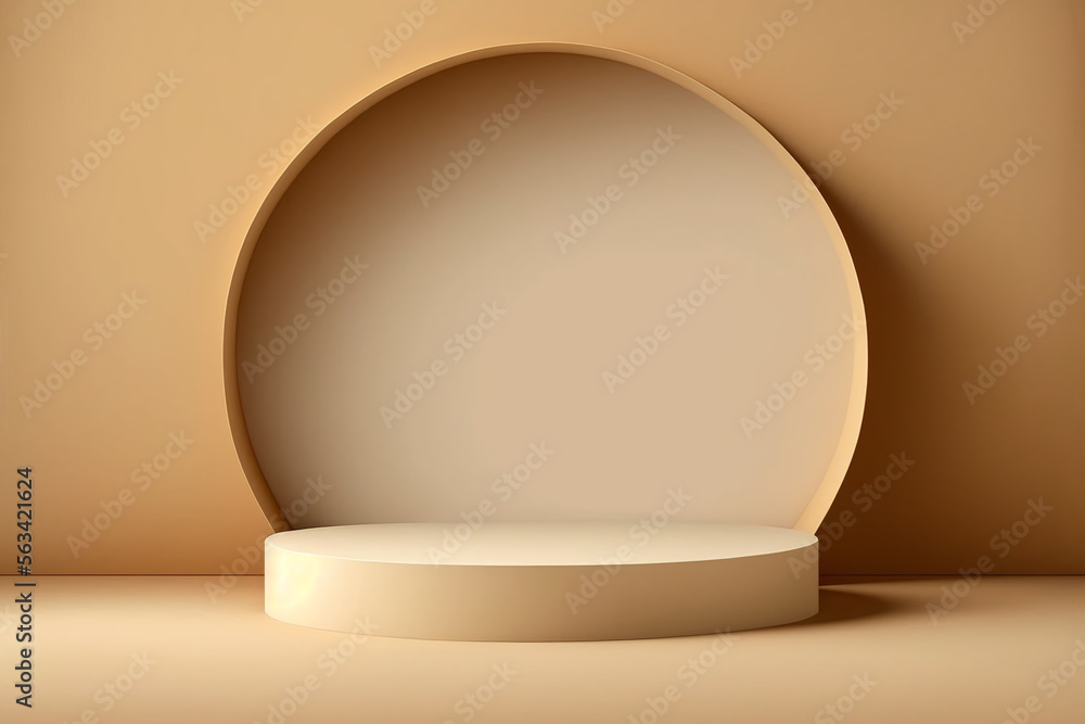A blank pedestal or showcase podium for present product and mockup, Generative Ai A blank pedestal or showcase podium for present product and mockup, Generative Ai