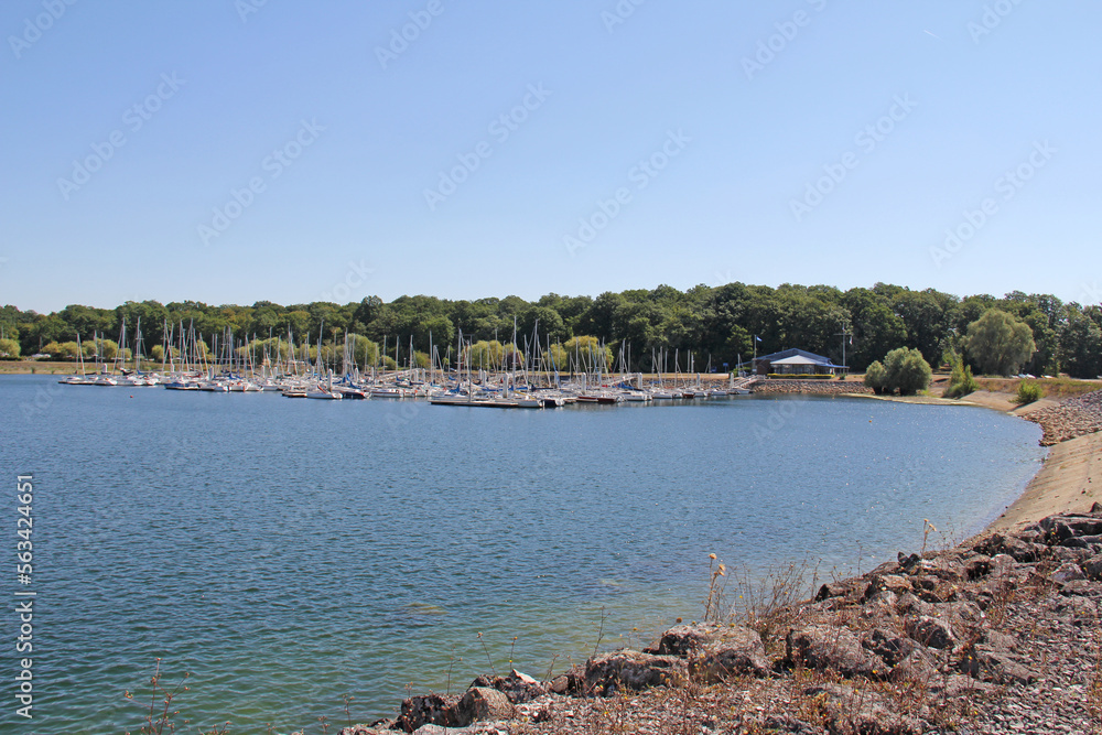 Lake of Der Chantecoq port of Nemours Champagne Grand Est France