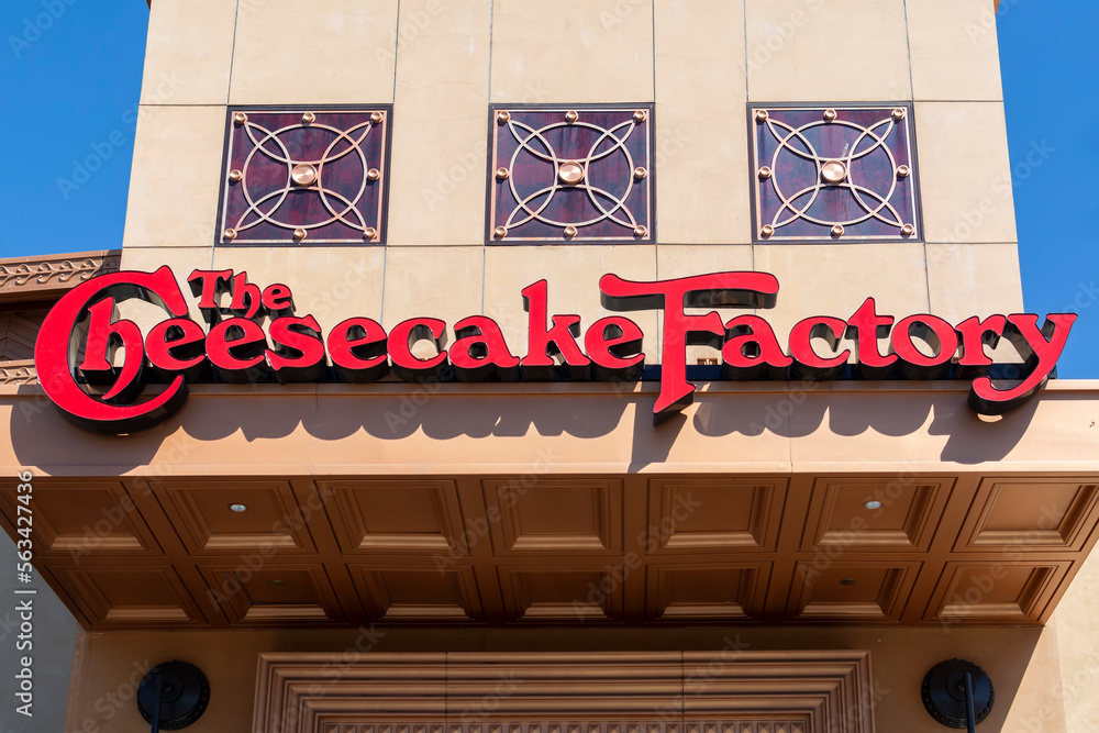 The cheesecake Factory sign, on September 26, 2022, Temecula