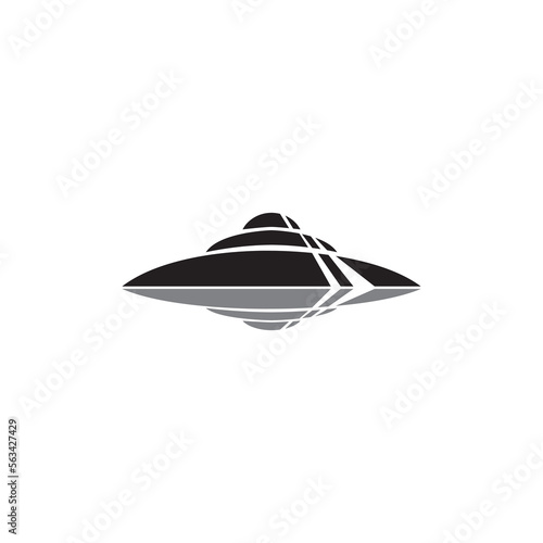 UFO icon logo template illustration design vector