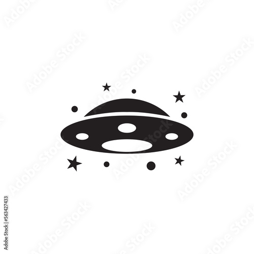 UFO icon logo template illustration design vector