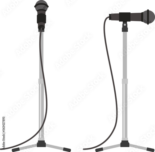 マイクスタンドに取り付けたマイク