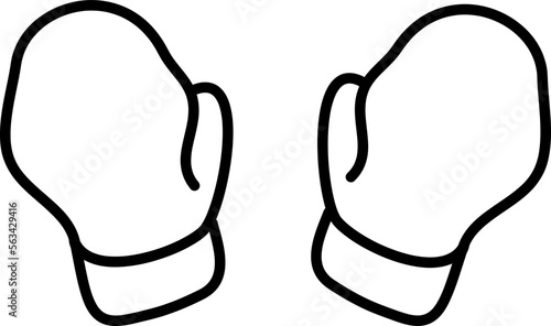  gloves vector icon, sports symbol. Modern, simple flat vector illustration on white background..eps