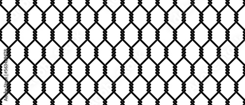 black white wire mesh seamless pattern.chainlink pattern