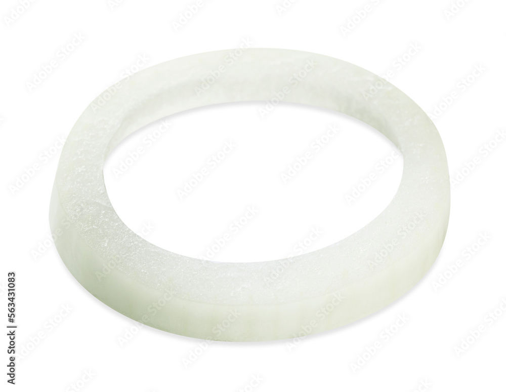 Fresh ripe onion ring isolated on white Fresh ripe onion ring isolated on white