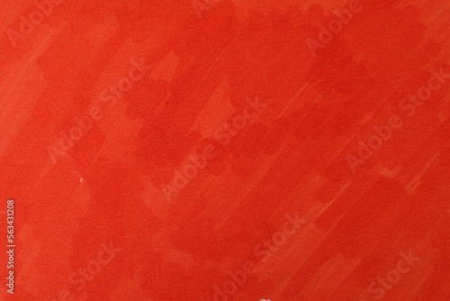 Abstract painting drawn with dark orange marker as background, top view