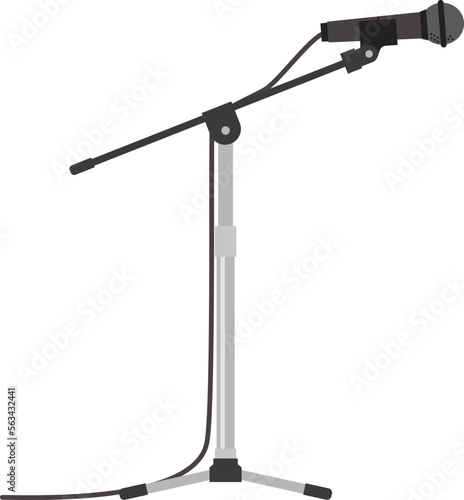 マイクスタンドに取り付けたマイク