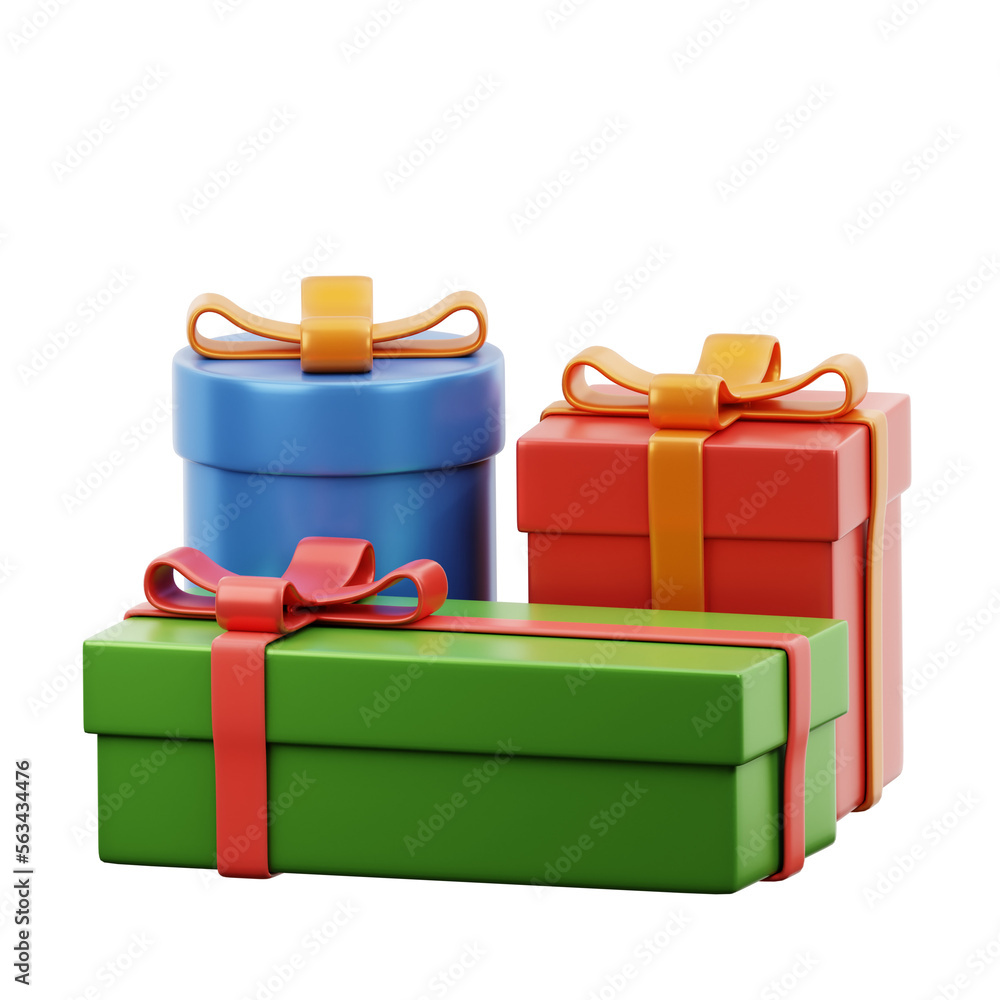 Obraz premium 3D Render Gift Box Icon Illustration