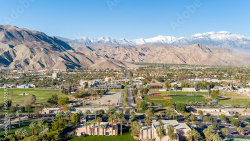 Aerial views of College of the Desert in Palm Desert California  photo