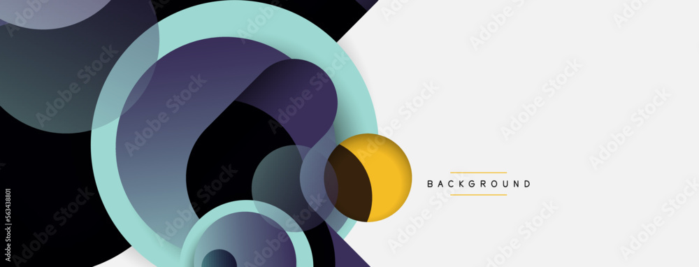Vector round shapes circles minimal geometric background. Vector illustration for wallpaper banner background or landing page Vector round shapes circles minimal geometric background. Vector illustration for wallpaper banner background or landing page