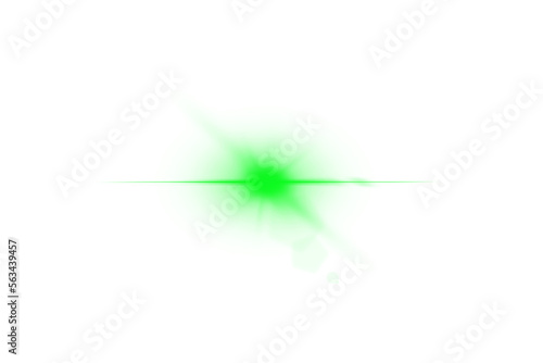 Green Lens Flare Light Design Element