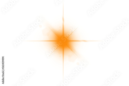 Orange Lens Flare Light Design Element