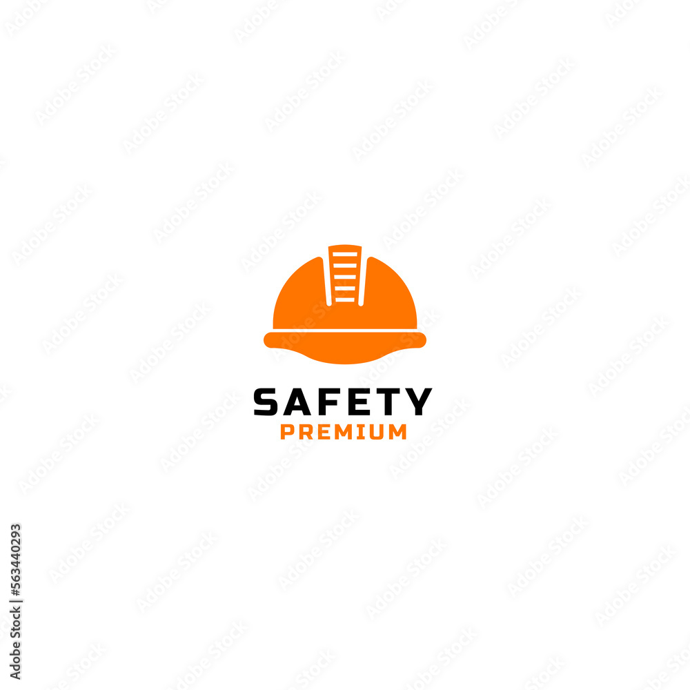 Fototapeta premium Construction safety helmet logo design vector illustration