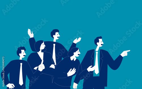 Conflict between opponents. Concept of social fight and disagreement