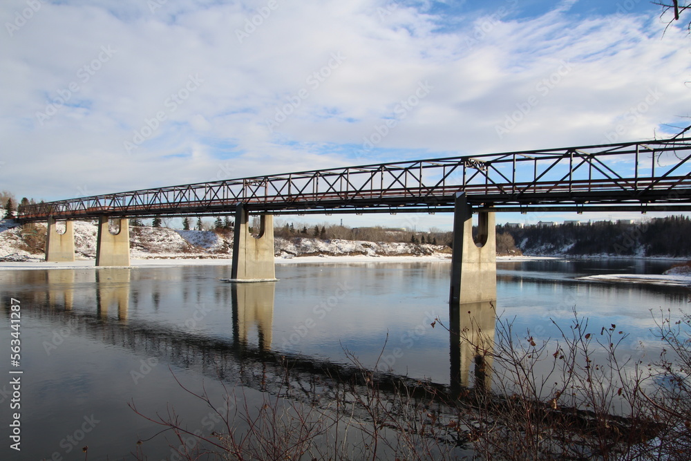 bridge over the river, Gold Bar Park, Edmonton, Alberta