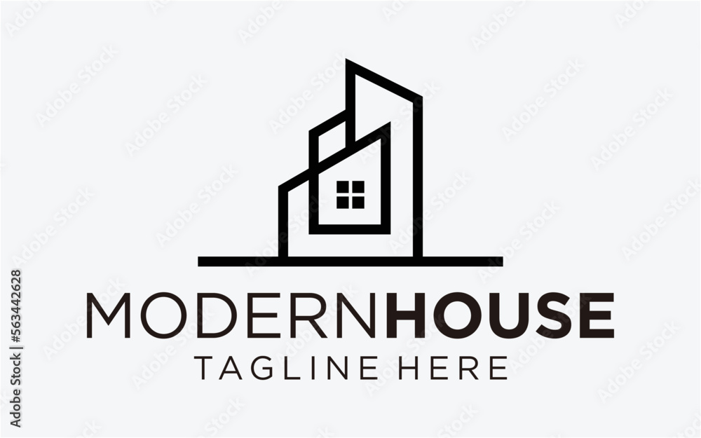 logo design modern house line abstract logo design modern house line abstract