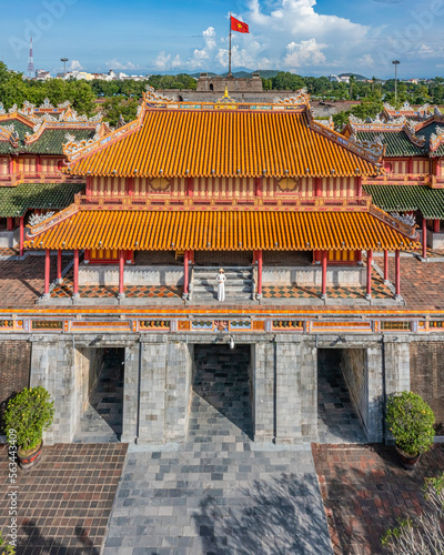 WONDERFUL VIEW OF THE “ MERIDIAN GATE HUE “ TO THE IMPERIAL CITY WITH THE PUR...