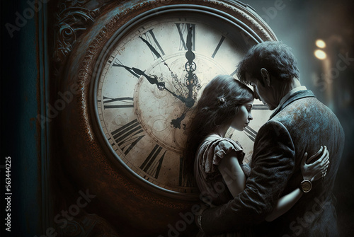 Old clock on the wall Generative AI