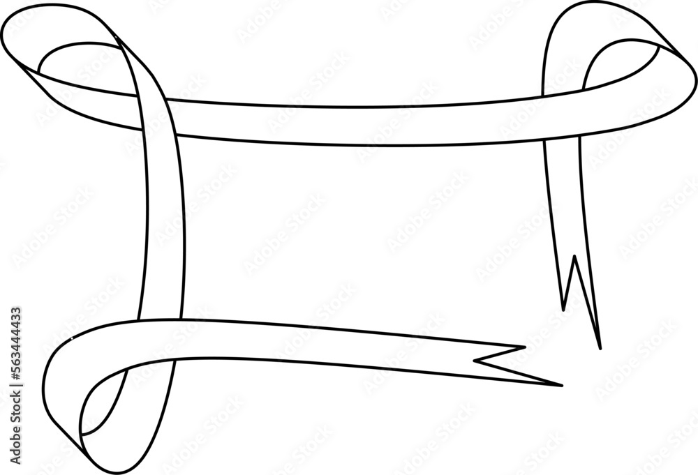 outline ribbon frame with copy space for your text or design outline ribbon frame with copy space for your text or design