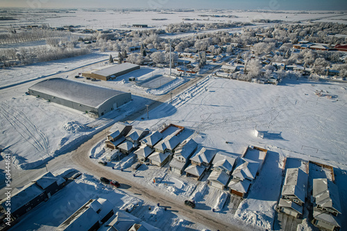 Frosty winter day in Dalmeny, Saskatchewan, Canada photo