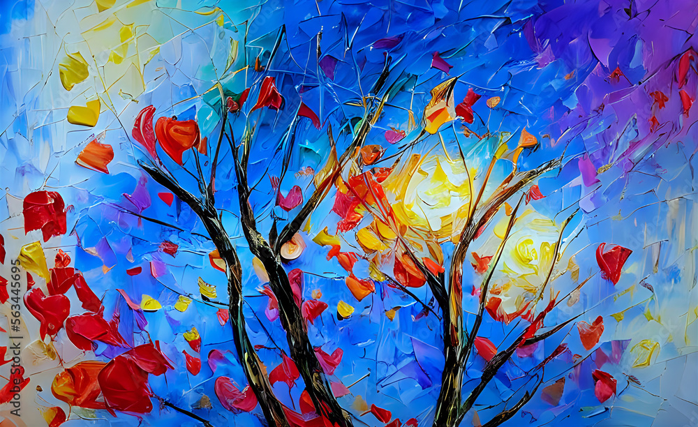 autumn wind on a sunny day