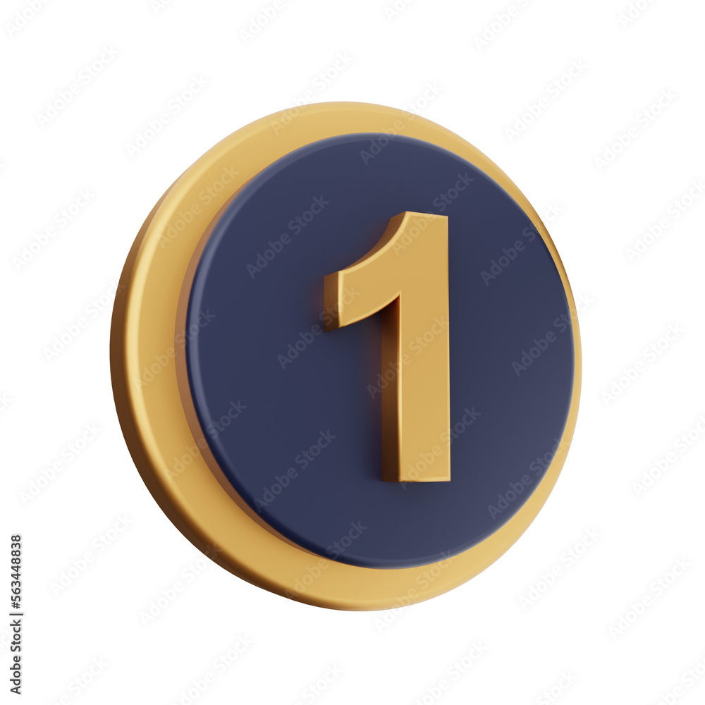3d number icon illustration render 3d number icon illustration render