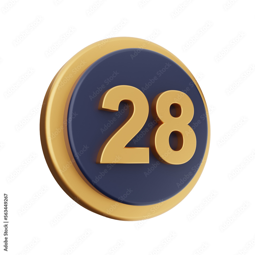 3d number icon illustration render 3d number icon illustration render